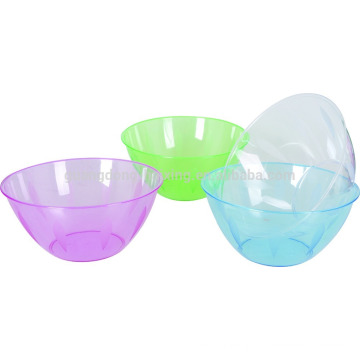 2015 quente vendas PS material customed comestível plástico transparente saladeira